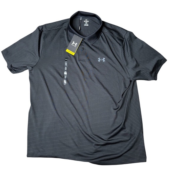 Under Armour Matchplay Stripe Polo UPF 50 Loose Fit Golf XL - Picture 1 of 7